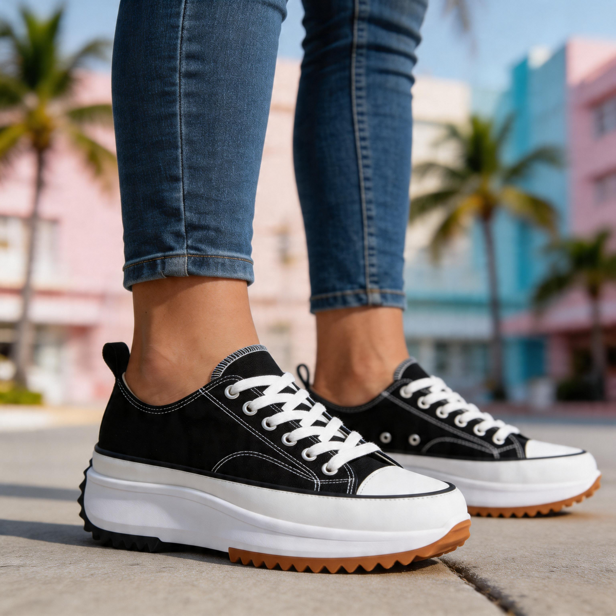 Ella | Plateausneaker Damen mit Fußbett