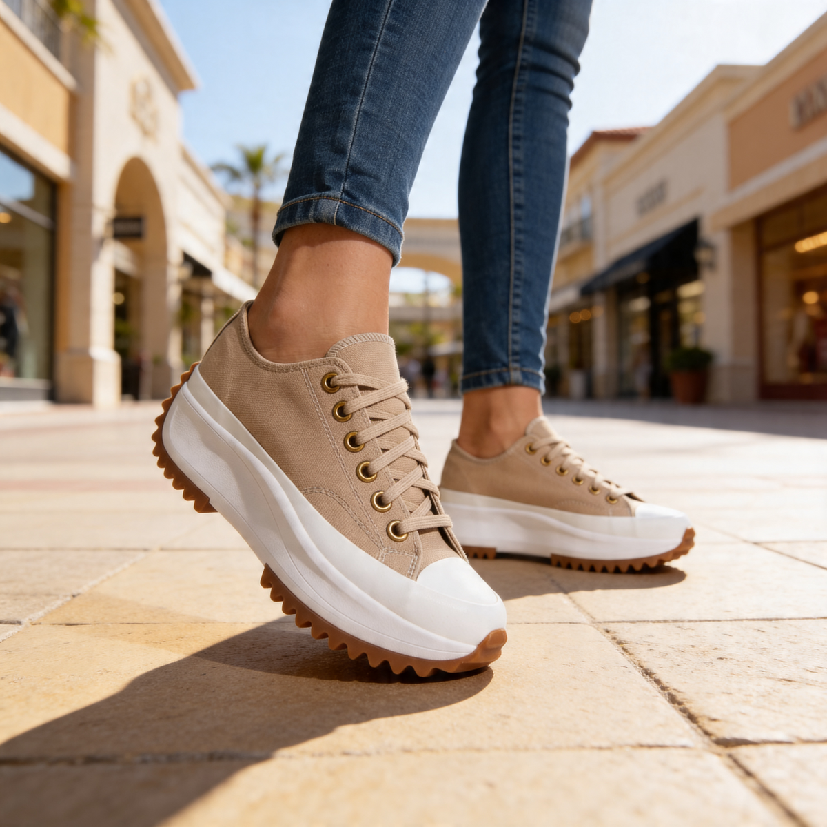 Ella | Plateausneaker Damen mit Fußbett