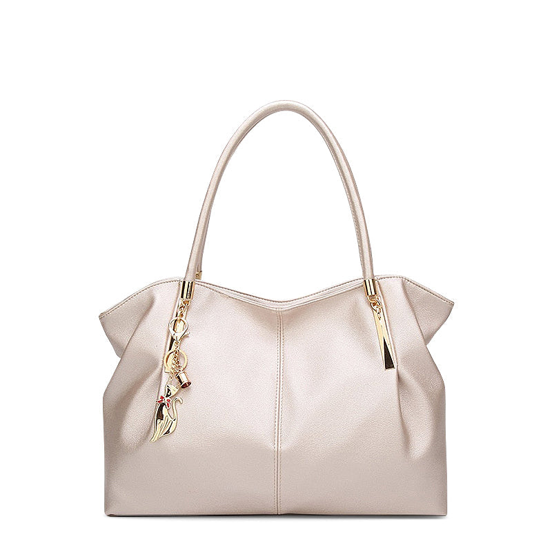 Handtasche Damen mit 2 großen Fächern aus Veganleder