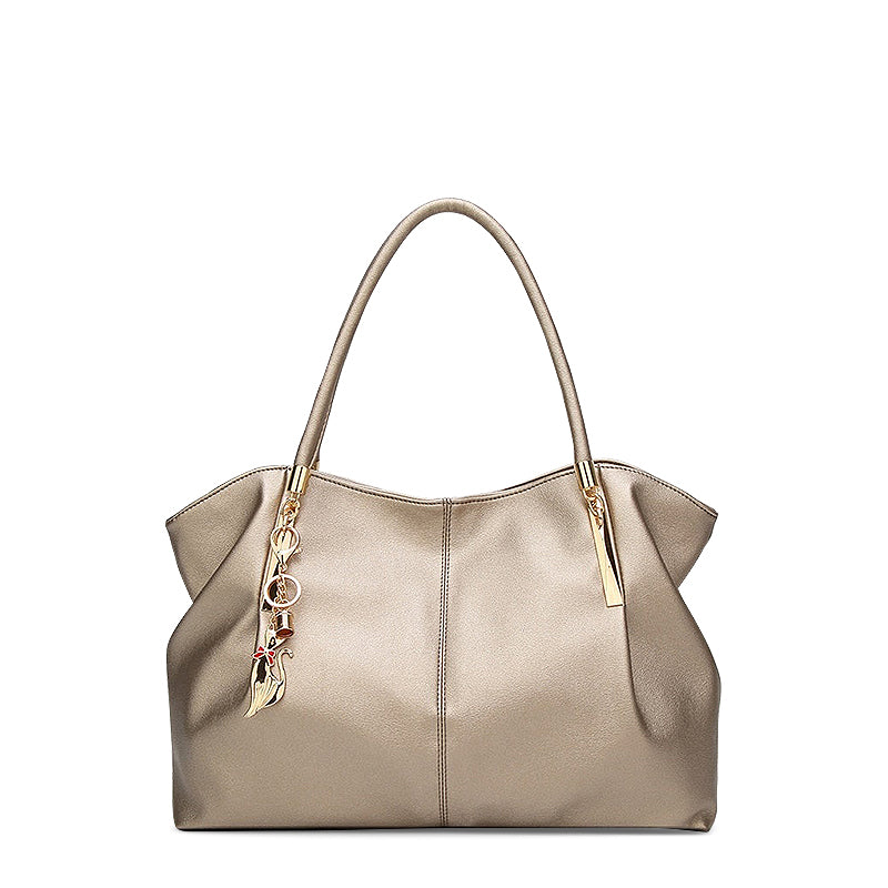 Handtasche Damen mit 2 großen Fächern aus Veganleder