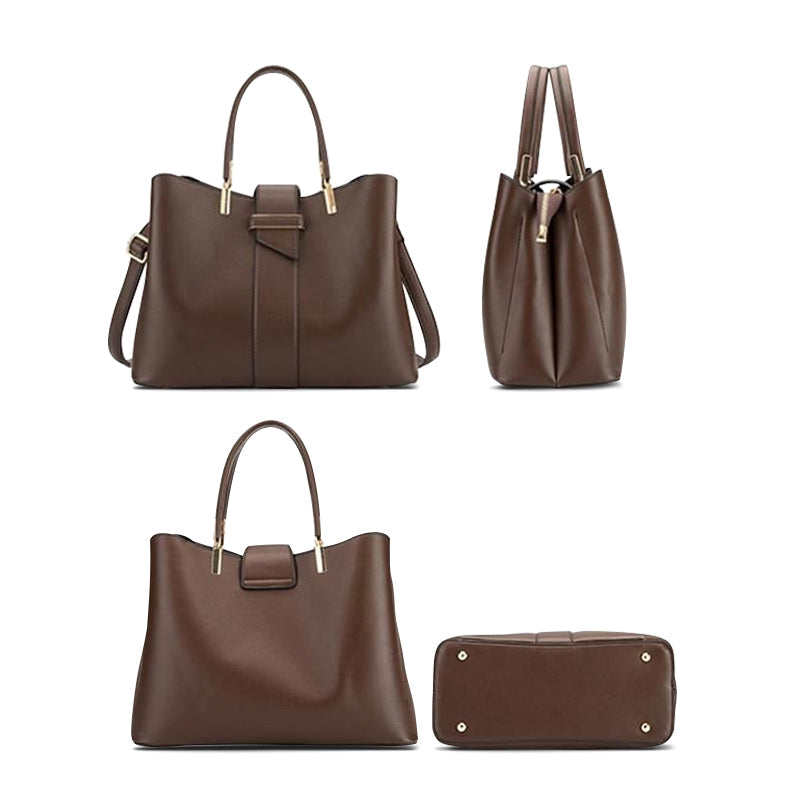 Handtasche Damen mit 3 Fächern und Umhängeriemen