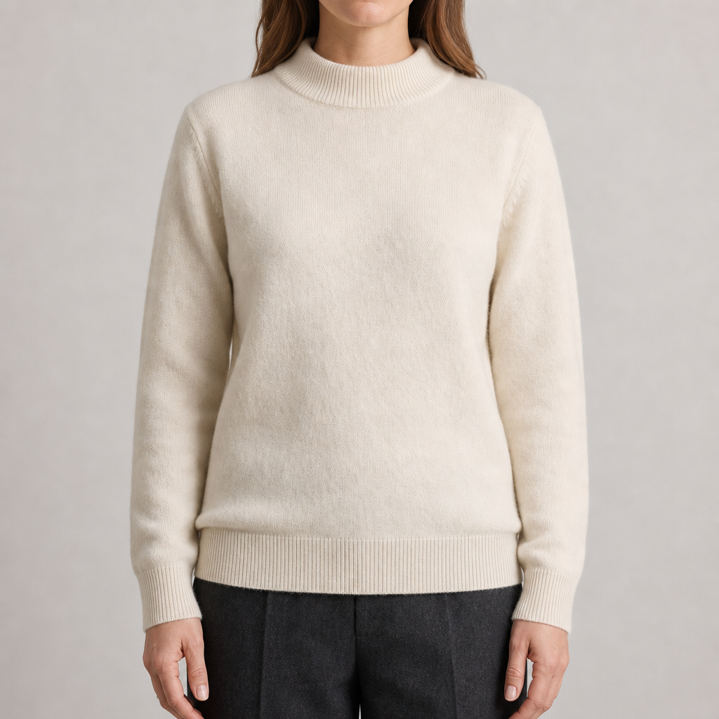 Weicher Pullover Damen mit Stehkragen