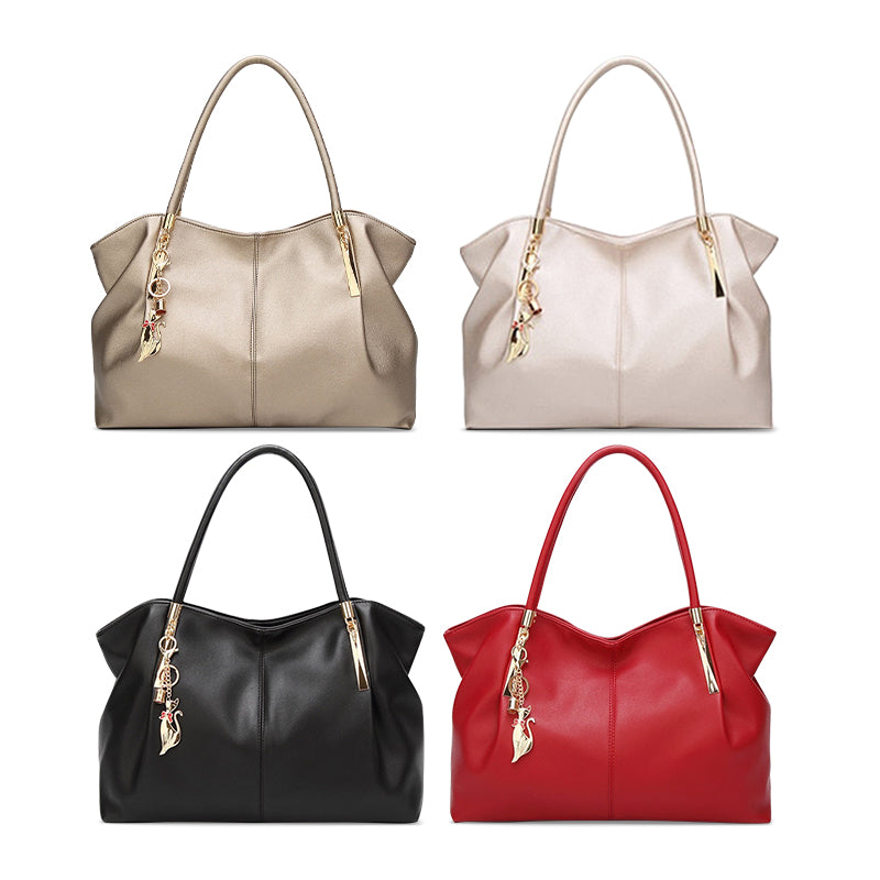 Handtasche Damen mit 2 großen Fächern aus Veganleder