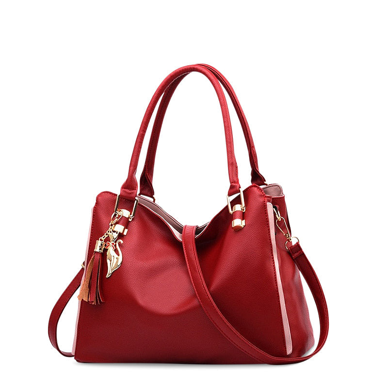Schultertasche Damen aus Veganleder