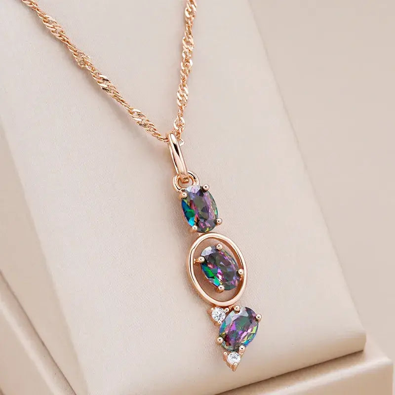 Elegante Mehrfarbige Halskette