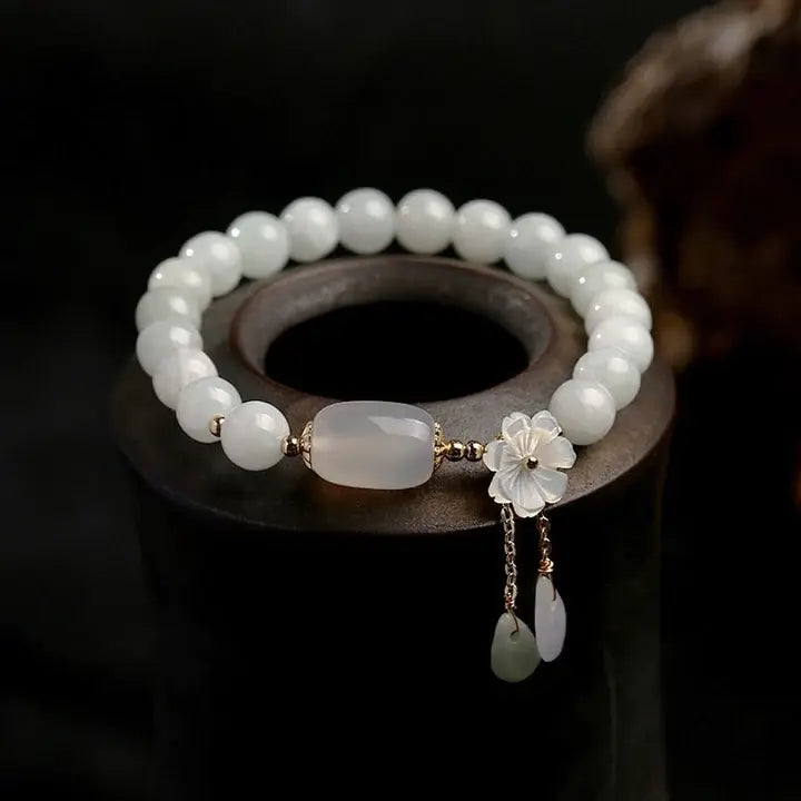 Aquamarin Armband mit Perlen