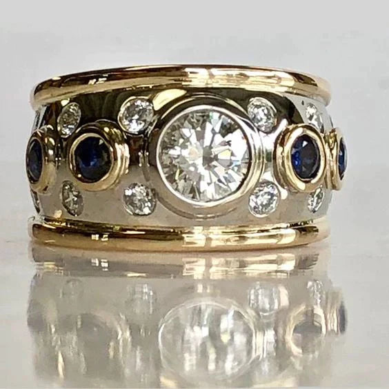 Eleganter Goldener Zirkonia Ring