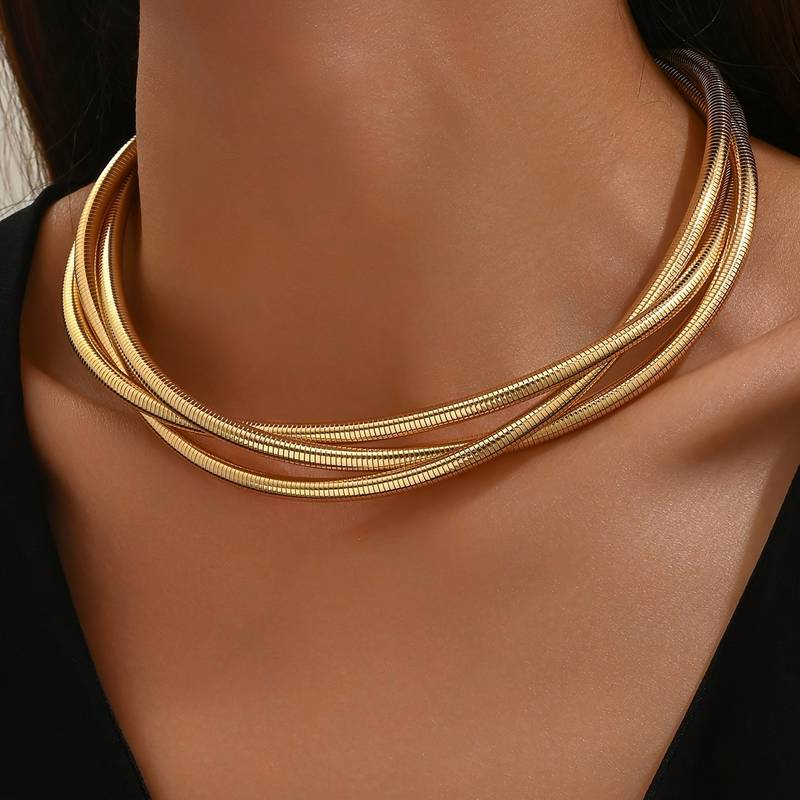 Zeitlose Lagen Goldene Vintage Halskette