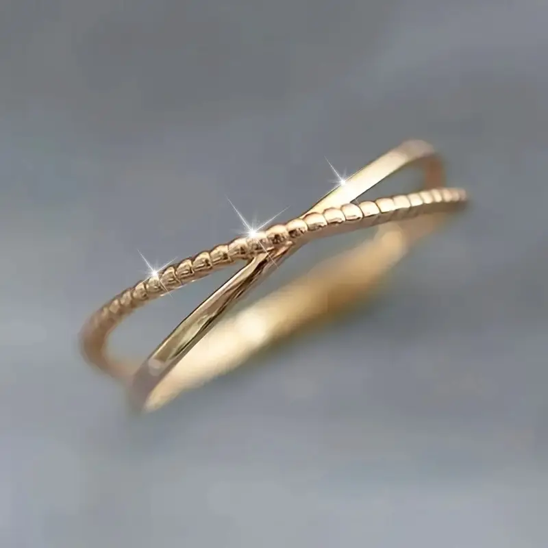 Kreuz Goldener Feiner Ring