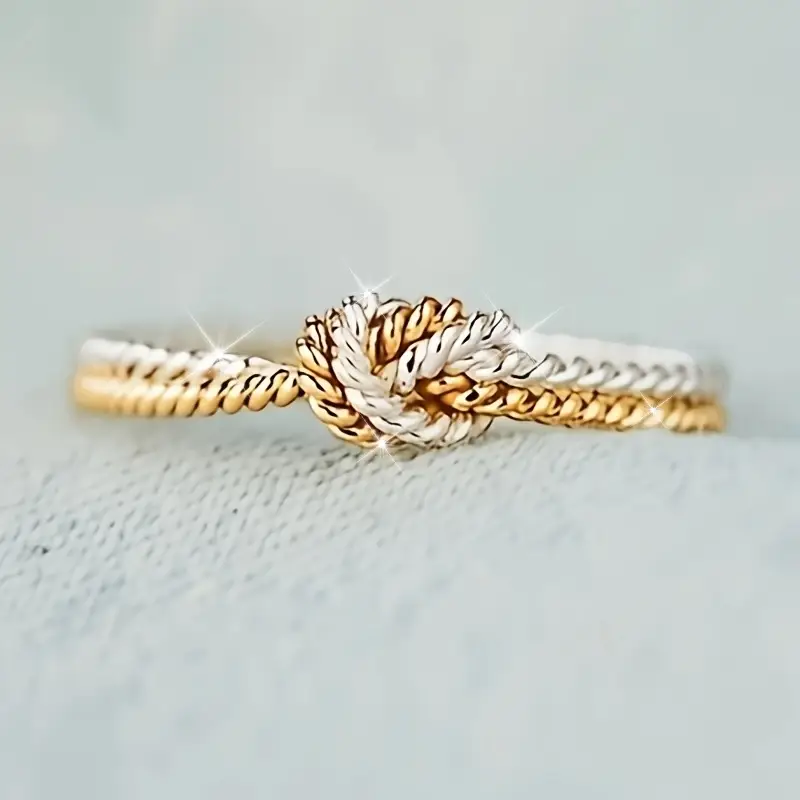 Gold und Silber Geknoteter Ring