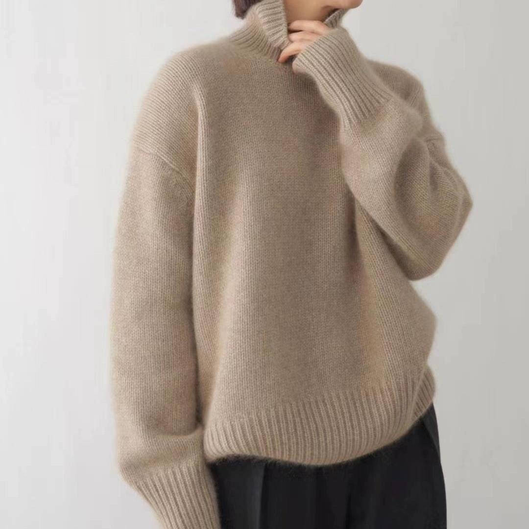Weicher Rollkragenpullover Damen aus Kaschmir