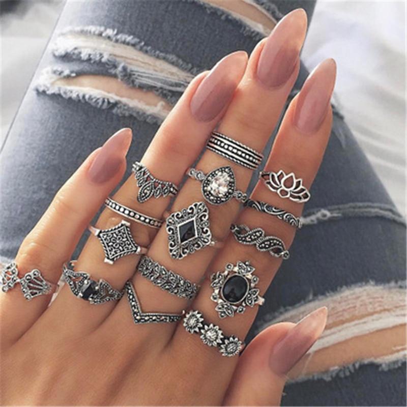 Einzigartiges Ring Set: 8 bis 12 Stück