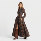 Damen Hemdblusenkleid mit Karomuster