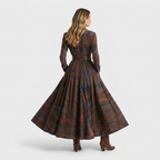 Damen Hemdblusenkleid mit Karomuster