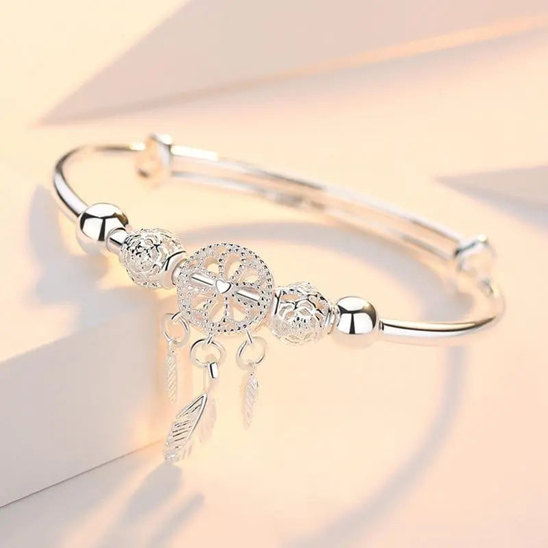 Silbernes Traumfänger Anhänger Armband