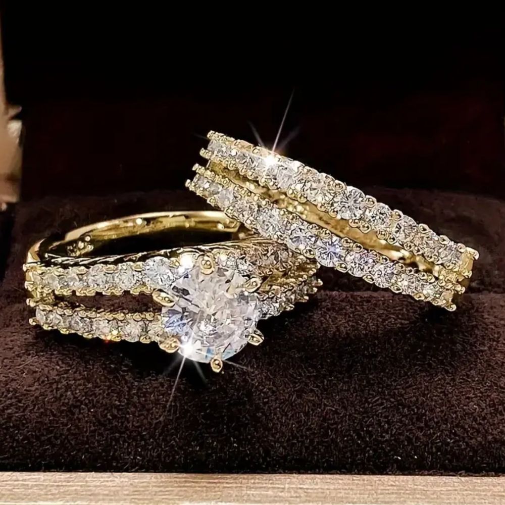 Ewige Strahlkraft Diamant Ring Set