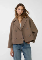 Damen Kurze Jacke Zweireihig