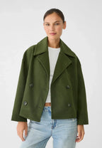Damen Kurze Jacke Zweireihig