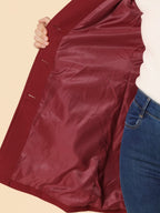 Maja | Damen Midi Mantel mit Reverskragen